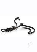 Lover`s Vibrating Thong With Pleasure Beads - Black