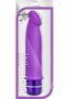 Luxe Purity Silicone Vibrating Dildo 7.5in - Purple